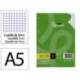 RECAMBIO LIDERPAPEL DIN A5 100 HOJAS 75 GR CUADRO 3MM CON MARGEN 6 TALADROS