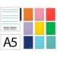 CUADERNO ESPIRAL LIDERPAPEL DIN A5 WITTY TAPA DURA 80H 90GR PAUTA ANCHA 3,5MM CON MARGEN COLORES SURTIDOS