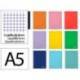 CUADERNO ESPIRAL LIDERPAPEL DIN A5 WITTY TAPA DURA 80H 90GR CUADRO 6MM CON MARGEN COLORES SURTIDOS
