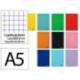 CUADERNO ESPIRAL LIDERPAPEL DIN A5 SMART TAPA BLANDA 80H 75GR CUADRO 8MM CON MARGEN COLORES SURTIDOS