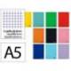 CUADERNO ESPIRAL LIDERPAPEL DIN A5 SMART TAPA BLANDA 80H 75GR CUADRO 6MM CON MARGEN COLORES SURTIDOS
