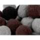 POMPONES DE COLORES LIDERPAPEL 1 CM TONALIDADES NEUTRAS BOLSA CON 120 UNIDADES