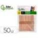 PALITOS DE MADERA LIDERPAPEL COLORES SURTIDOS 11,4 X 1 CM BOLSA CON 50 UNIDADES
