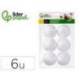 FIGURA DE ESPUMA BLANCA LIDERPAPEL BOLA DE 7 CM BOLSA CON 6 UNIDADES
