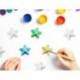 FIGURA DE ESPUMA BLANCA LIDERPAPEL ESTRELLA DE 4 CM BOLSA CON 6 UNIDADES
