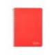 CUADERNO ESPIRAL LIDERPAPEL DIN A4 WITTY TAPA DURA 80H 90GR PAUTA 2,5MM CON MARGEN COLOR ROJO