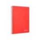 CUADERNO ESPIRAL LIDERPAPEL DIN A4 WITTY TAPA DURA 80H 90GR RAYADO HORIZONTAL CON MARGEN COLOR ROJO