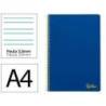 CUADERNO ESPIRAL LIDERPAPEL DIN A4 SMART TAPA BLANDA 80H 75GR PAUTA 3,5MM CON MARGEN COLOR AZUL OSCURO