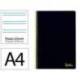 CUADERNO ESPIRAL LIDERPAPEL DIN A4 SMART TAPA BLANDA 80H 75GR PAUTA 2,5MM CON MARGEN COLOR NEGRO