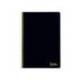 CUADERNO ESPIRAL LIDERPAPEL DIN A4 SMART TAPA BLANDA 80H 75GR RAYADO HORIZONTAL CON MARGEN COLOR NEGRO