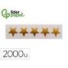GOMETS LIDERPAPEL AUTOADHESIVO S ESTRELLAS DORADAS SURTIDAS BOLSA DE 5 HOJAS CON 200 UNIDADES