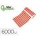 GOMETS LIDERPAPEL AUTOADHESIVO S CIRCULOS 10,5 MM ROJO ROLLO DE 6000 UNIDADES EN CAJA DE CARTON