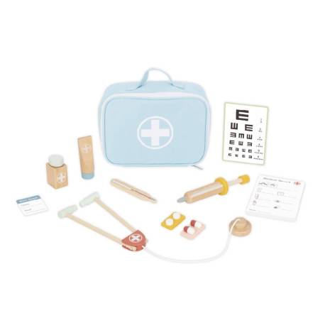 JUEGO INFANTIL IMAGINOVO MADERA MALETIN DE MEDICO +3 AÑOS 11 PIEZAS 24,5X18X10CM