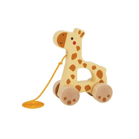 JUEGO INFANTIL IMAGINOVO MADERA JIRAFA PARA ARRASTRAR CON RUEDAS +12 MESES 16X12X5,4CM