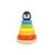 JUEGO INFANTIL IMAGINOVO MADERA FORMA DE PINGUINO TORRE DE FORMAS APILABLES +12 MESES 7 PIEZAS 18X12X12CM