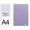 CUADERNO ESPIRAL LIDERPAPEL DIN A4 SMART TAPA BLANDA 80H 75GR CUADRO 4MM CON MARGEN COLOR VIOLETA