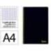 CUADERNO ESPIRAL LIDERPAPEL DIN A4 SMART TAPA BLANDA 80H 75GR CUADRO 4MM CON MARGEN COLOR NEGRO