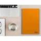 CUADERNO ESPIRAL LIDERPAPEL DIN A4 SMART TAPA BLANDA 80H 75GR CUADRO 4MM CON MARGEN COLOR NARANJA