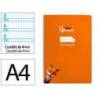 CUADERNO ESPIRAL LIDERPAPEL DI N A4 PAUTAGUIA TAPA BLANDA 80H 75 GR CUADRO PAUTADO 4MM COLOR NARANJA