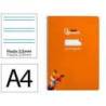 CUADERNO ESPIRAL LIDERPAPEL DI N A4 PAUTAGUIA TAPA BLANDA 80H 75 GR CUADRO PAUTADO 2,5MM COLOR NARANJA