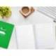 CUADERNO ESPIRAL LIDERPAPEL DI N A5 PAUTAGUIA TAPA DURA 80H 90 GR CUADRO PAUTADO 5MM COLOR VERDE