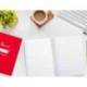 CUADERNO ESPIRAL LIDERPAPEL DI N A5 PAUTAGUIA TAPA DURA 80H 90 GR CUADRO PAUTADO 5MM COLOR ROJO