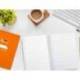 CUADERNO ESPIRAL LIDERPAPEL DI N A5 PAUTAGUIA TAPA DURA 80H 90 GR CUADRO PAUTADO 5MM COLOR NARANJA