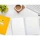 CUADERNO ESPIRAL LIDERPAPEL DI N A5 PAUTAGUIA TAPA DURA 80H 90 GR CUADRO PAUTADO 5MM COLOR AMARILLO