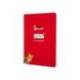 CUADERNO ESPIRAL LIDERPAPEL DI N A5 PAUTAGUIA TAPA DURA 80H 90 GR CUADRO PAUTADO 4MM COLOR ROJO