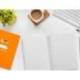 CUADERNO ESPIRAL LIDERPAPEL DI N A5 PAUTAGUIA TAPA DURA 80H 90 GR CUADRO PAUTADO 4MM COLOR NARANJA