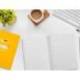CUADERNO ESPIRAL LIDERPAPEL DI N A5 PAUTAGUIA TAPA DURA 80H 90 GR CUADRO PAUTADO 4MM COLOR AMARILLO