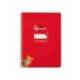 CUADERNO ESPIRAL LIDERPAPEL DI N A5 PAUTAGUIA TAPA DURA 80H 90 GR CUADRO PAUTADO 3MM COLOR ROJO