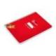 CUADERNO ESPIRAL LIDERPAPEL DI N A5 PAUTAGUIA TAPA DURA 80H 90 GR CUADRO PAUTADO 3MM COLOR ROJO