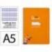 CUADERNO ESPIRAL LIDERPAPEL DI N A5 PAUTAGUIA TAPA DURA 80H 90 GR CUADRO PAUTADO 3MM COLOR NARANJA