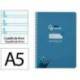 CUADERNO ESPIRAL LIDERPAPEL DI N A5 PAUTAGUIA TAPA BLANDA 40H 75 GR CUADRO PAUTADO 4MM COLOR AZUL