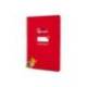 CUADERNO ESPIRAL LIDERPAPEL DI N A5 PAUTAGUIA TAPA BLANDA 40H 75 GR CUADRO PAUTADO 3MM COLOR ROJO