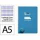 CUADERNO ESPIRAL LIDERPAPEL DI N A5 PAUTAGUIA TAPA BLANDA 40H 75 GR CUADRO PAUTADO 2,5MM COLOR AZUL