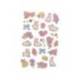 PEGATINAS IMAGINOVO FLORES Y CONEJOS DE PAPEL 190X104 MM EN BLISTER