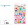 PEGATINAS IMAGINOVO DULCES MAGIC DREAMS CON RELIEVE 210X130 MM EN BLISTER