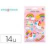 PEGATINAS IMAGINOVO UNICORNIOS MAGIC DREAMS CON RELIEVE 210X130 MM EN BLISTER