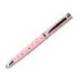 PLUMA BELIUS BELLA ALUMINIO COLOR ROSA DISEÑO PLATEADO RELIEVE TINTA AZUL CAJA DE DISEÑO