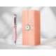 BOLIGRAFO BELIUS BELLA ALUMINIO COLOR ROSA DISEÑO PLATEADO RELIEVE TINTA AZUL CAJA DE DISEÑO