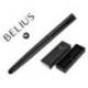 BOLIGRAFO BELIUS NEPTUNO ALUMINIO TEXTURA WAVY COLOR NEGRO TINTA AZUL CAJA DE DISEÑO