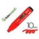 ROTULADOR LIDERPAPEL ACRYLIC BASE AGUA TODO TIPO DE SUPERFICIE PUNTA RECTANGULAR 10 MM ROJO