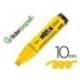 ROTULADOR LIDERPAPEL ACRYLIC BASE AGUA TODO TIPO DE SUPERFICIE PUNTA RECTANGULAR 10 MM AMARILLO