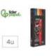 ROTULADOR LIDERPAPEL ACRYLIC BASE AGUA TODO TIPO DE SUPERFICIE PUNTA REDONDA 3 MM CAJA DE 4 UNIDADES COLORES