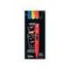 ROTULADOR LIDERPAPEL ACRYLIC BASE AGUA TODO TIPO DE SUPERFICIE PUNTA REDONDA 3 MM CAJA DE 4 UNIDADES COLORES