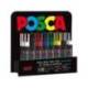 ROTULADOR UNI-BALL POSCA PC3M PINTURA BASE AL AGUA 0,9-1,3 MM EXPOSITOR 36 UNIDADES COLORES SURTIDOS