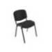 SILLA ROCADA CONFIDENTE ESTRUCTURA METALICA TAPIZADA EN TELA IGNIFUGA NEGRA 57X81X48 CM