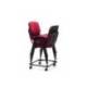 SILLA ROCADA CONFIDENTE ESTRUCTURA METALICA TAPIZADA EN TELA IGNIFUGA NEGRA 57X81X48 CM